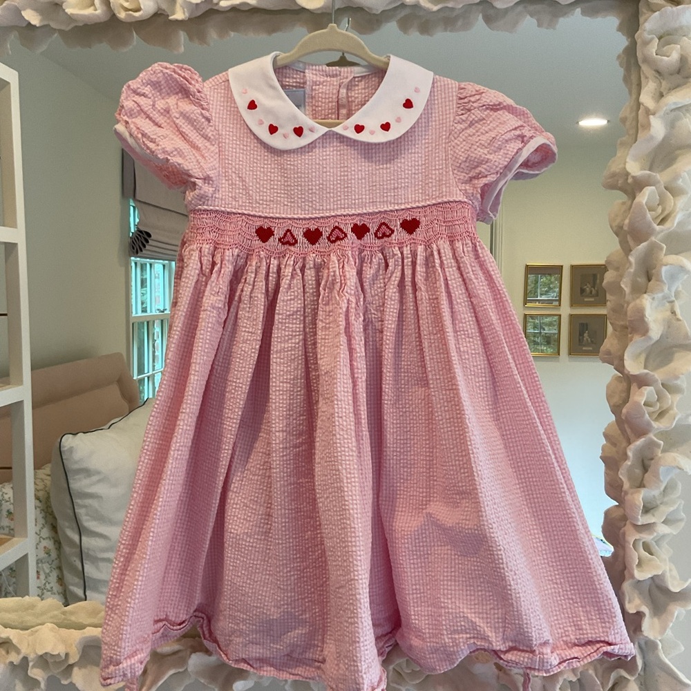 Little English Pink Puff Sleeve Sundress